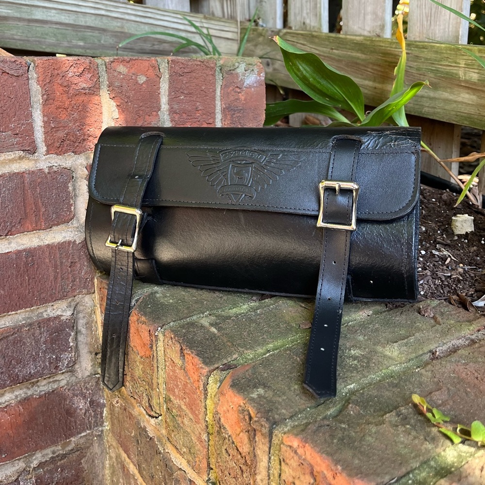 Vintage 90s Camel Cigarettes Leather Bike Bag